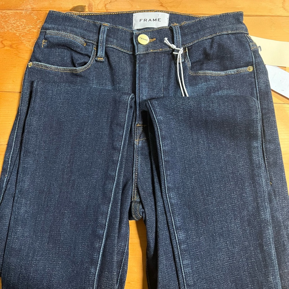 Frame Blue Denim Size 25 High Rise Skinny Fit